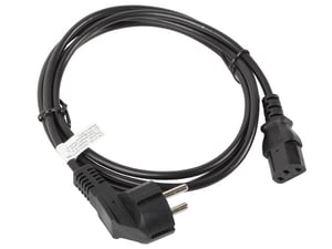 Lanberg CA-C13C-10CC-0018-BK strömkabel, svart, 1,8 m, C13-kontakt, CEE7/7-uttag