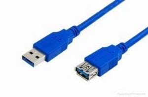 MediaRange 3 m, USB 3.0-A – USB 3.0-A-kabel USB 3.2 Gen 1 (3.1 Gen 1) USB A Blå