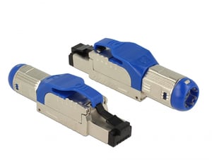 DeLOCK 86487 RJ-45-Stecker, blau, silber