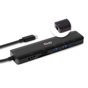 CLUB3D CSV-1592 Dockingstation, USB 3.2 Gen 1 (3.1 Gen 1) Typ-C, schwarz