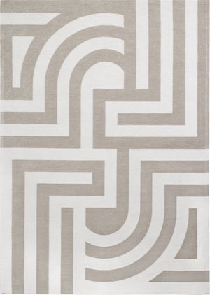 Teppich „Decor Art Deco“ für den Innenbereich, rechteckig, Baumwolle, Polyester, beige
