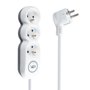 Libox LB0192-5 rozgałęziacz 5 m 3 x gniazdo sieciowe Wewnętrzna Biały