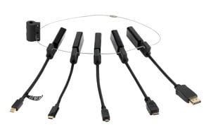 Deltaco HDMI-AR10 Cable Adapter, 0.15 m, HDMI Type A (Standard), DisplayPort male, HDMI-micro-male, HDMI-mini-male, MiniDisplayPort male, USB-C male, Black