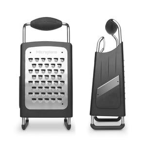 Microplane 34006 Grater with Container, Black, Stainless Steel