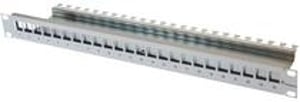 Telegärtner 19" Front Plate 1 HU with Cable Strain Relief