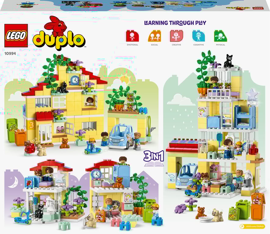 фото Блоковий конструктор LEGO Duplo Сімейний будинок 3 в 1 (10994)