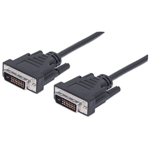Manhattan 328838 DVI-kabel 1,8 m DVI-D Svart