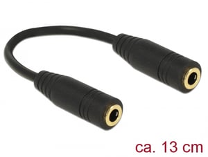 DeLOCK 65896 kabel audio 0,13 m 3.5mm Czarny