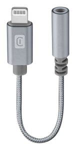 Cellularline 8018080342387 0.01 m Lightning to 3.5 mm Audio Cable, Gray