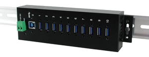 EXSYS EX-1110HMVS huby i koncentratory USB 3.2 Gen 1 (3.1 Gen 1) Type-B 5000 Mbit/s Czarny