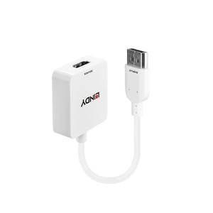 Lindy 38146 HDMI Type A (Standard) to DisplayPort Cable Adapter, White