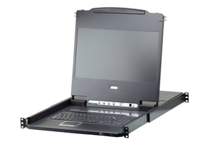 ATEN CL6708MW-ATA-AG konsola rackowa 43,9 cm (17.3") 1920 x 1080 px Metal, Plastik Czarny 1U