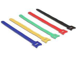 DeLOCK 18635 Nylon Cable Ties—Black, Blue, Green, Red, Yellow (10-pack)