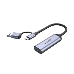 UNITEK V1167A adapter kablowy USB Type-A/USB Type-C HDMI Czarny