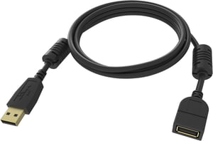 Vision TC-2MUSBEXT-BL USB 2.0 Cable, 2 m, USB A, Black
