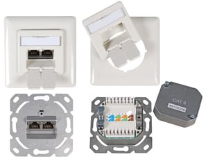 EFB Elektronik ET-25211.1V1 gniazdko elektryczne 2 x RJ-45 Biały