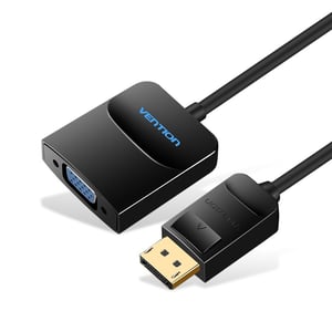 Vention HBFBB kabeladapter 0,15 m DisplayPort VGA (D-Sub) Svart