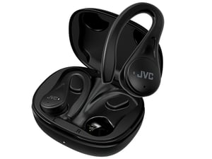 JVC HA-EC25T True Wireless Stereo (TWS)-hörlurar, överöronsmodell, in-ear-modell, Bluetooth-samtal/musik, svart