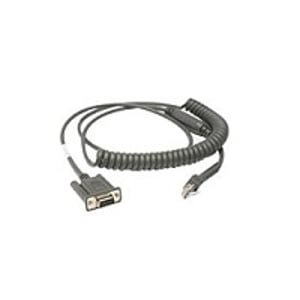 Zebra CBA-R46-C09ZBR Parallelkabel, schwarz, 2,8 m, RS232 DB9