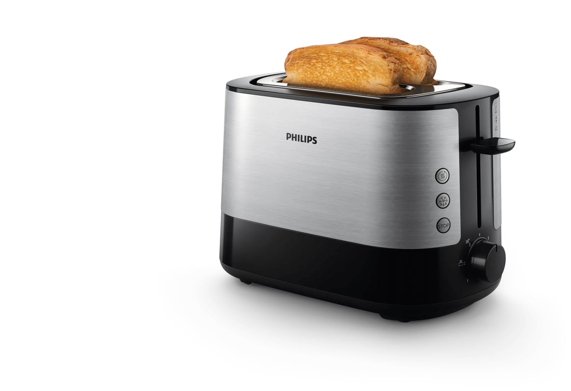 Philips Viva Collection HD2635/90 toster 7 2 kaw. 950 W Czarny, Tytan
