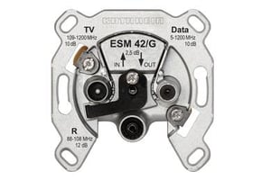 Kathrein ESM 42/G eluttag för TV + radio, metallic