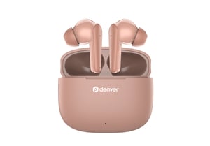 Denver TWE-48DR True Wireless Stereo (TWS)-hörlurar, in-ear, Bluetooth-samtal/musik, rosa