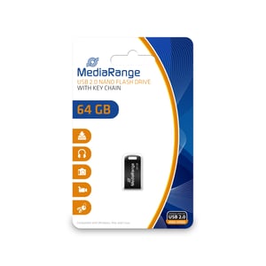 MediaRange MR923 pamięć USB 64 GB USB Typu-A 2.0 Czarny