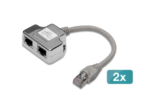 Digitus CAT 5e-Crossover-Kabeladapter, 2x CAT 5e, geschirmt – 2 Stück