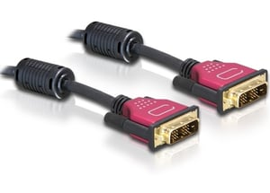 DeLOCK DVI 24+1-Kabel 3,0 m DVI-D-Kabel, schwarz