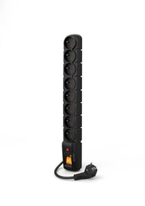 ACAR S8 PRO Svart 8 x nätuttag 230 V 5 m