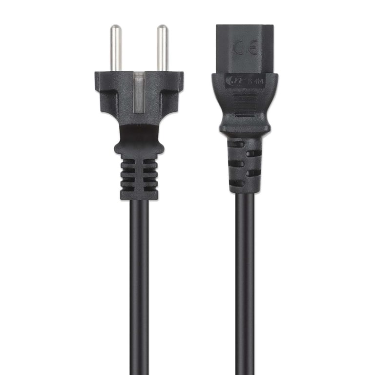 Manhattan 353908 kabel zasilające Czarny 1 m CEE7/7 C13 panel