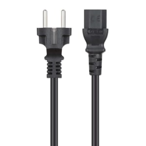Manhattan 353908 kabel zasilające Czarny 1 m CEE7/7 C13 panel