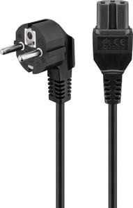 Goobay 93277 Power Cable, Black, 2 m, F-type Power Plug, C15 Panel
