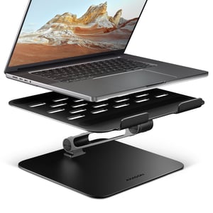 Axagon STND-LQB Laptop-Ständer, Doppelgelenk, höhenverstellbar, faltbar Ständer für Notebooks und Tablets Schwarz 43,9 cm (17,3")