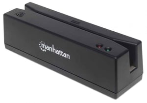 Manhattan 460255 USB Magnetic Card Reader, Black
