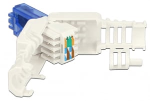 DeLOCK 86417 RJ-45-Stecker, blau, weiß