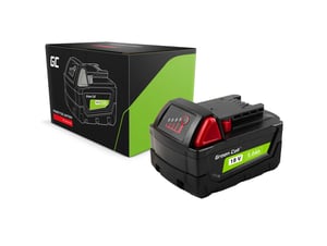 Green Cell Battery for Milwaukee M18 18V 5Ah, replacement for M18 B5 4932430483