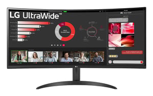 LG 34WR50QK-B monitor komputerowy 86,4 cm (34") 3440 x 1440 px Wide Quad HD Black