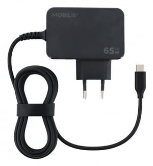 Mobilis 020015 adapter zasilający/ inwentor Wewnętrzna 65 W Czarny