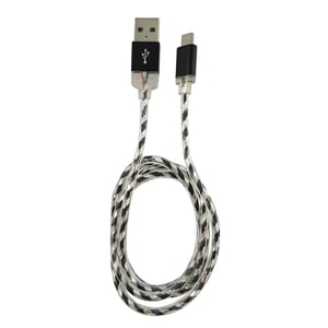 LC-Power LC-C-USB-MICRO-1M-8 kabel USB USB A Micro-USB B Czarny, Srebrny