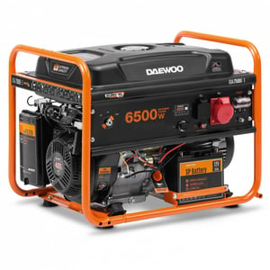 Daewoo GDA 7500E-3 generator 6000 W 30 l bensin Orange, Svart