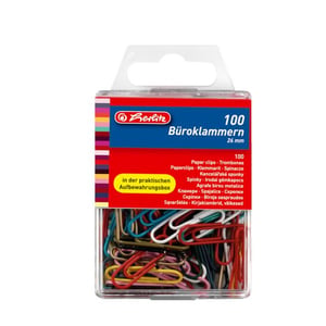 Herlitz 8760811 spinacz Metal, Plastik 100 szt.