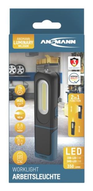 Ansmann WL350R Czarny, Niebieski LED