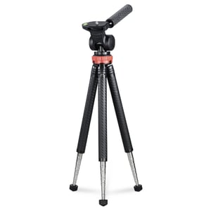 Hama Traveller Pro Stativ für Smartphone/Action-Kamera, 3 Beine, Schwarz, Rot