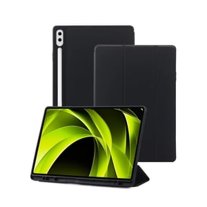 Mobile Origin MO-FBL-S10PLUS etui na tablet 31,5 cm (12.4") Etui z klapką Czarny, Przezroczysty