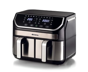 Ariete 4625/00 Dubbel 9 l Fristående 2100 W varmluftsfritös Svart, Rostfritt stål