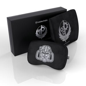 noblechairs Brotherhood of Steel Neck Pillow/Lumbar Pillow Black 2 pcs.