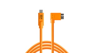 Tether Tools CUC33R15-ORG kabel USB USB 3.2 Gen 1 (3.1 Gen 1) 4,6 m USB C Micro-USB B 5 Gbit/s Pomarańczowy