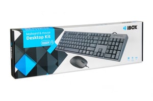 iBox IKMS606 klawiatura Dołączona myszka Dom USB QWERTY British English Czarny