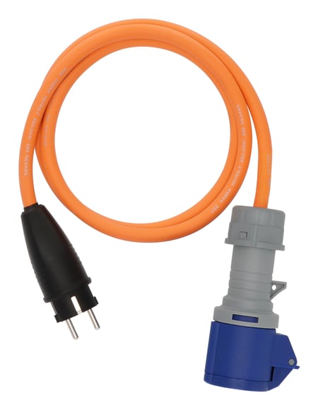 Brennenstuhl 1132910125 adapter wtyczek zasilających Pomarańczowy, Niebieski, Szary